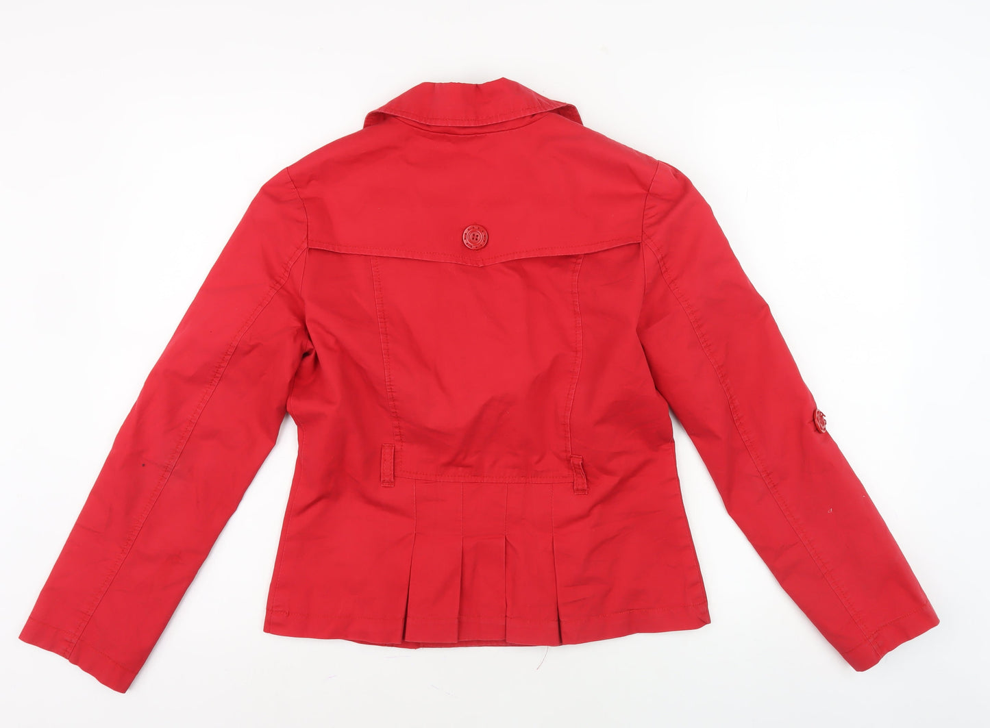 Petite by Keiso Red Women's Pea Coat Jacket Size 8