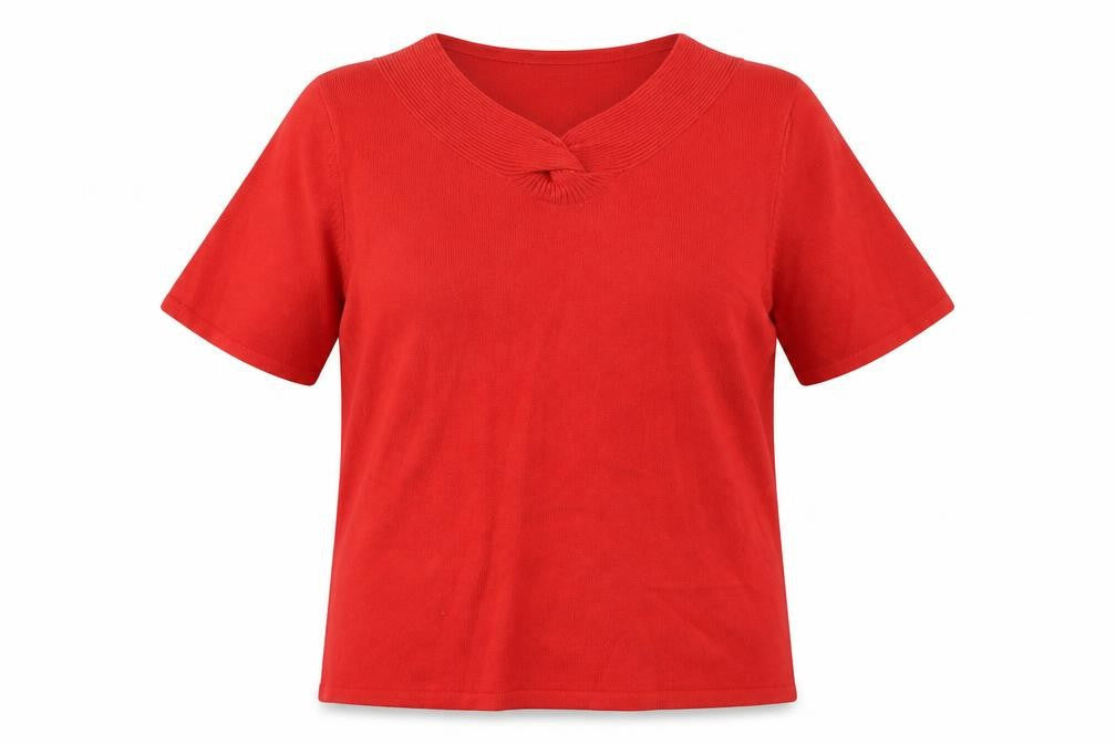 Front view of Honor Millburn Women's Red S jumper V-Neck