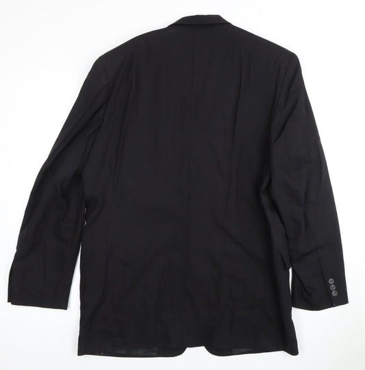 Pierre Cardin Men's Black Wool Blazer Size 40