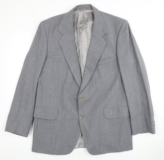 Magee Men's Grey Classic Wool Blazer Size 42S