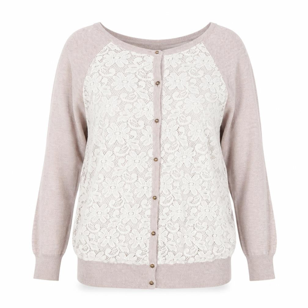 Marks and Spencer Women's Beige Lace Cardigan Size 10