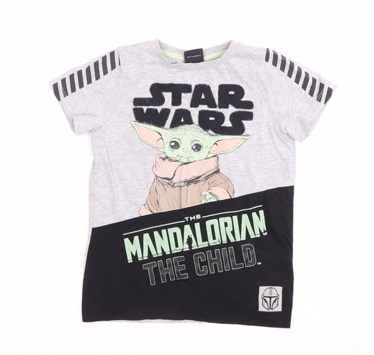 Star Wars Boys Grey Mandalorian T-Shirt 7 Years
