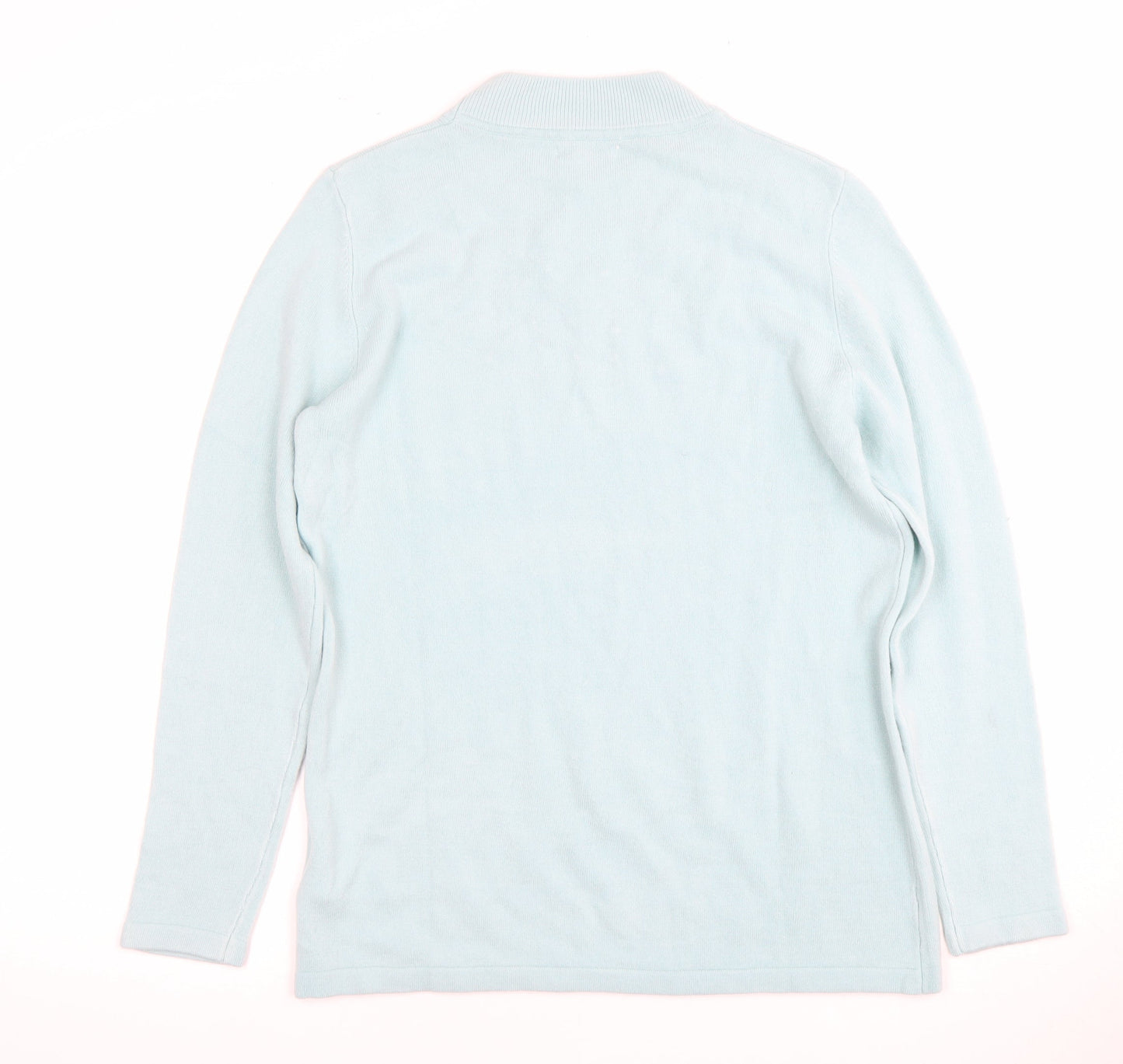 Damart Women's Blue Pullover Jumper M with Beads