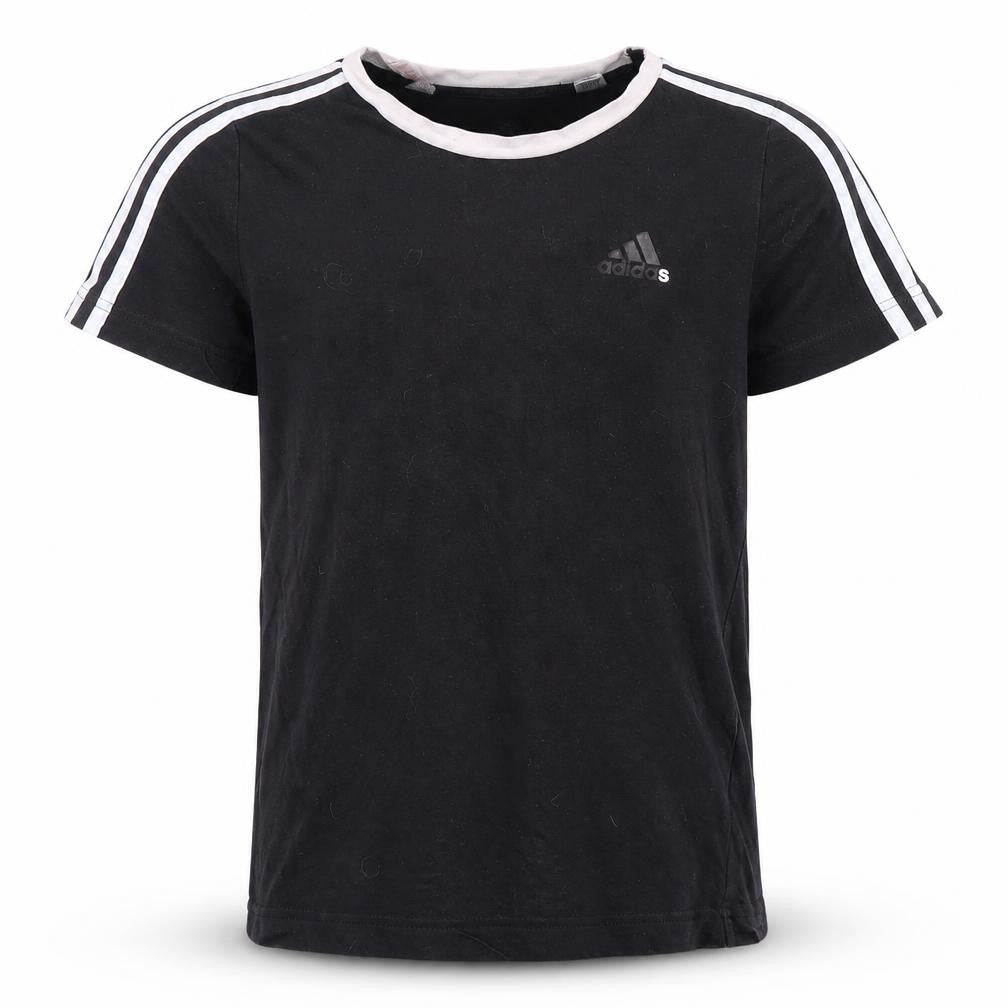 Adidas Boys' Black T-Shirt 11-12 Years, Short Sleeve, Cotton