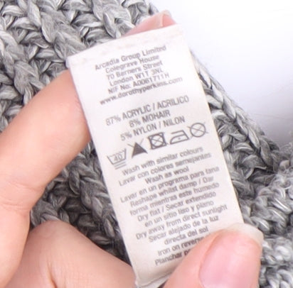 Dorothy Perkins Women's Grey Roll Neck Jumper Size 20