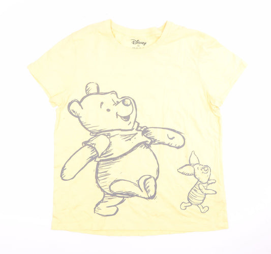 Disney Women's Yellow Winnie the Pooh Graphic T-Shirt
