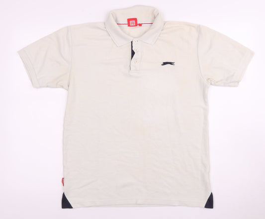 Slazenger Men's Ivory Polo M Short Sleeve Casual
