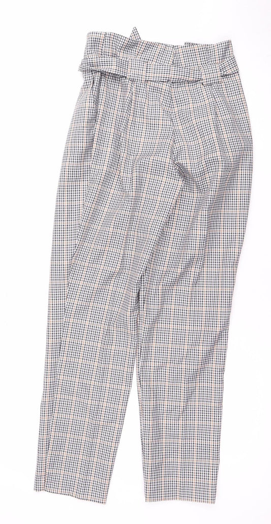 Miss Selfridge Women's Multicoloured Check Trousers, Size 6
