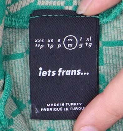 Les Trams Women's Green Geometric Blouse UK 12
