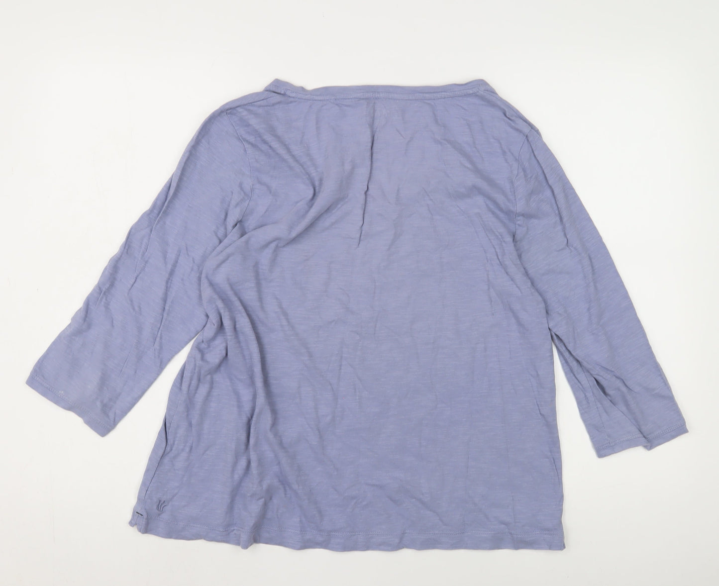 Fat Face Women's Blue V-Neck Top Size 14