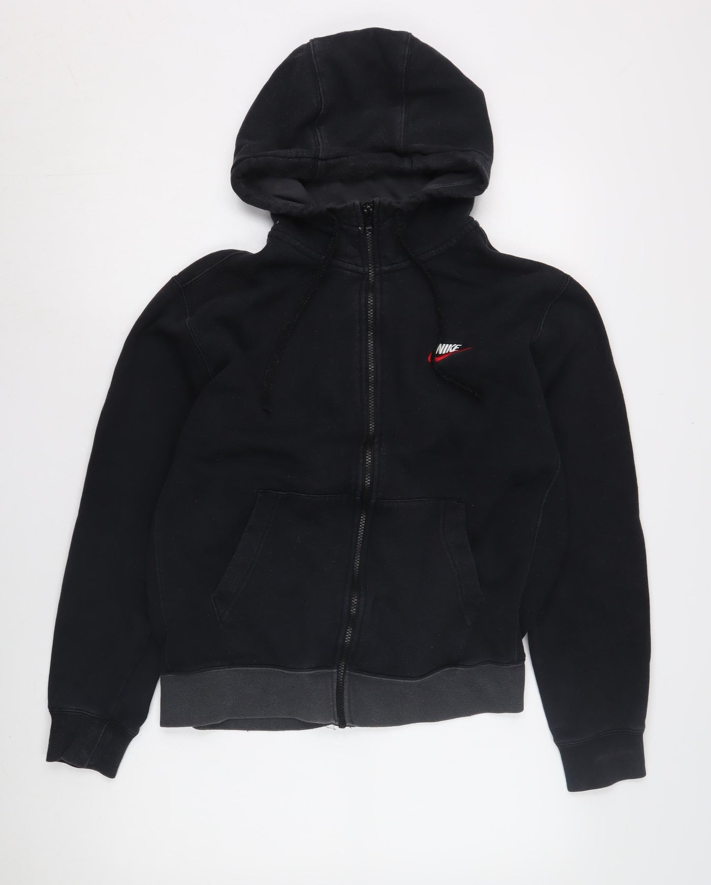 Nike Men's Black Full Zip Hoodie M Logo Hooded