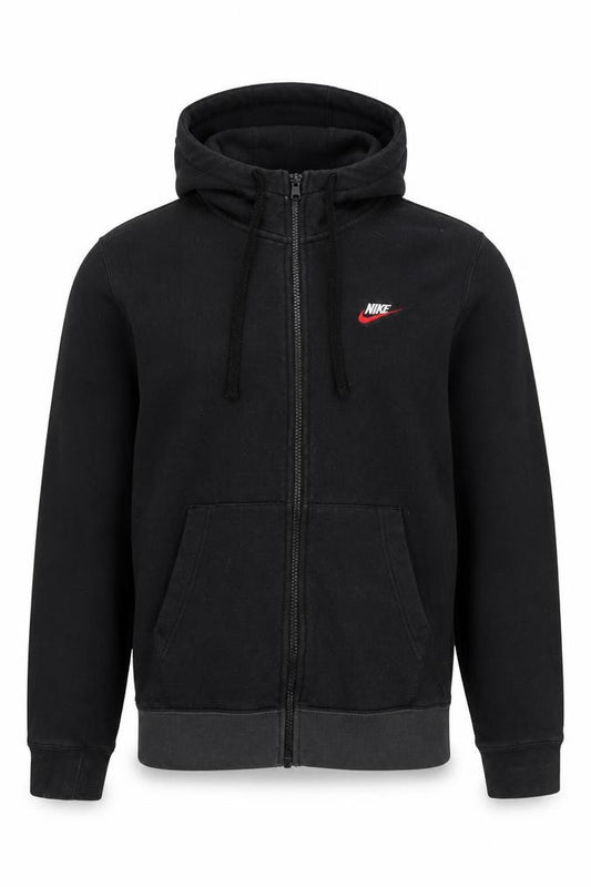 Mens UK M Regular Nike Black Full Zip Hoodie