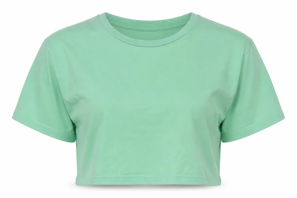 ASOS Women's Green Cropped T-Shirt Size 12