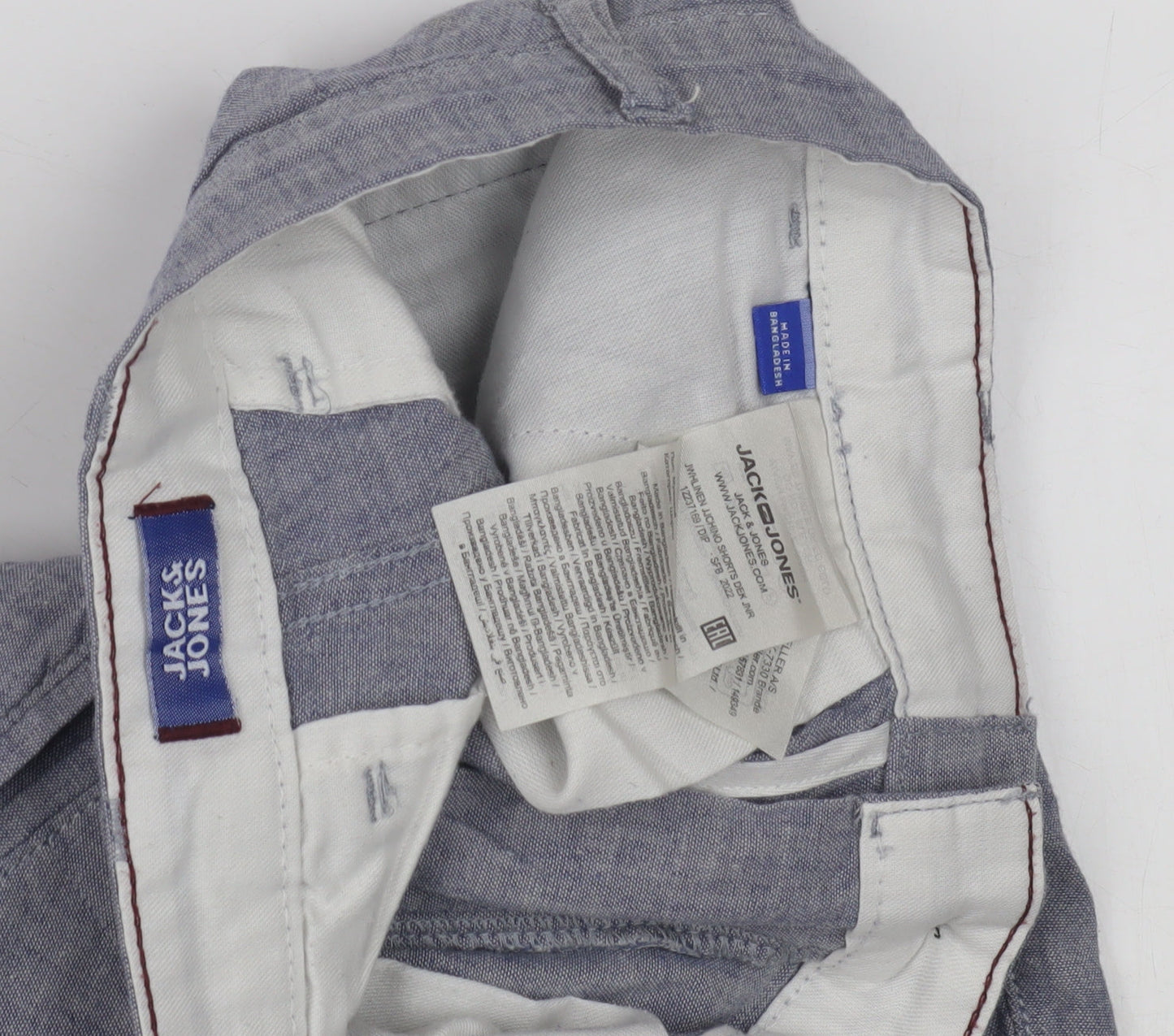 Jack & Jones Boys Grey Chino Shorts, Size M, Classic Style