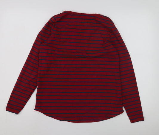 Fat Face Women's Red Striped Long Sleeve Jersey Top