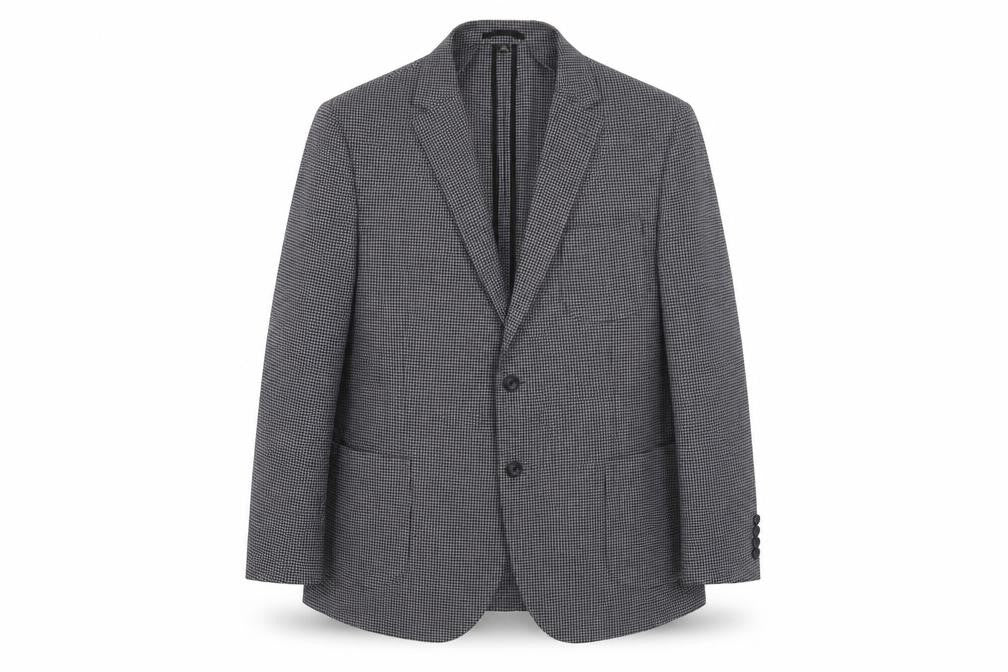Marks and Spencer Men's Blue Check Blazer, Size 46 Reg