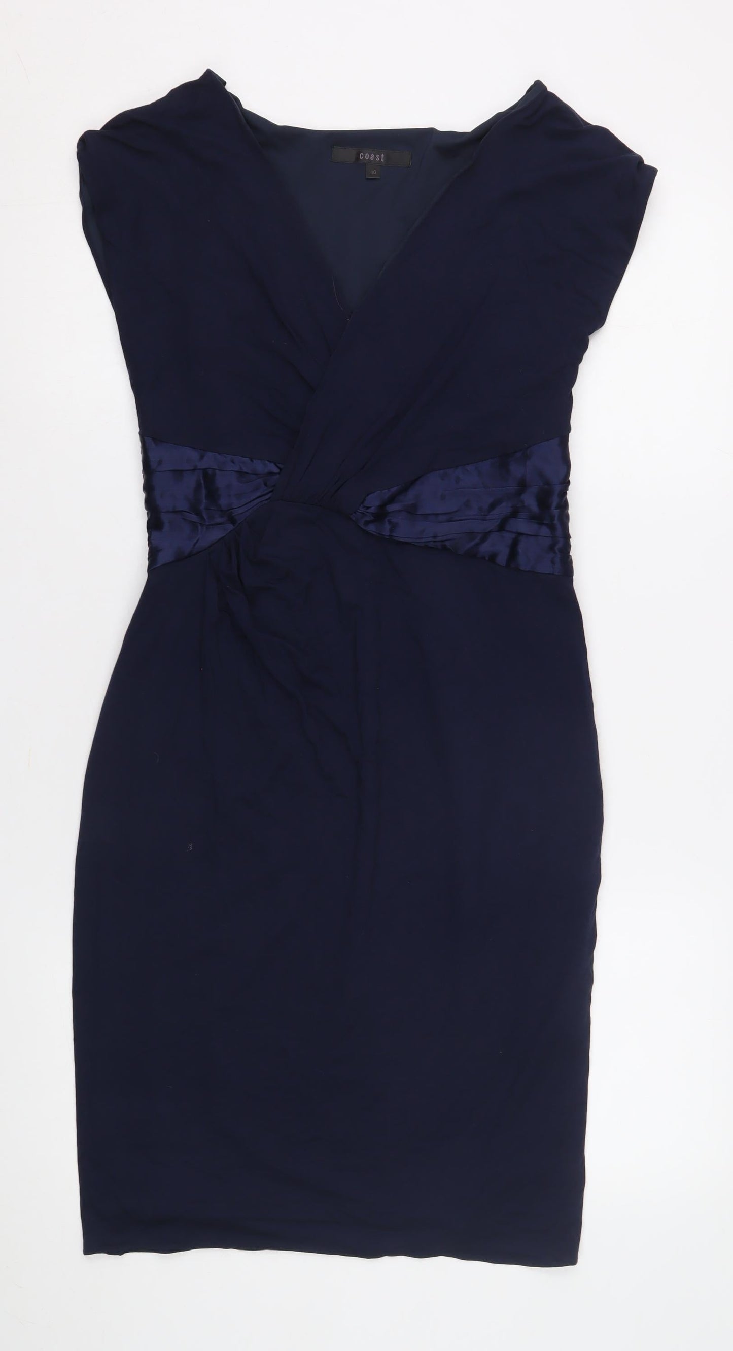 Coast Women's Blue V-Neck Dress Size 10