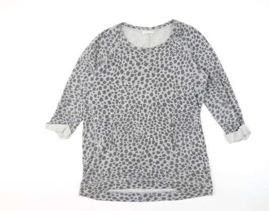 Whistles Women's Grey Animal Print Sweatshirt Size 14