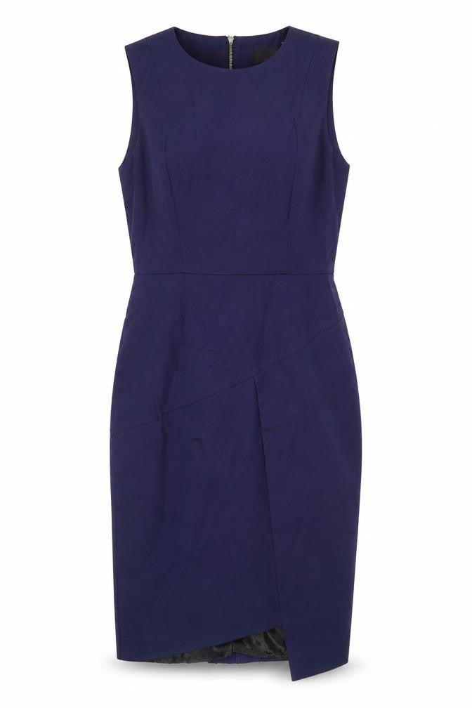 Cue Women's Blue Sheath Dress - Size 10, Business Wear