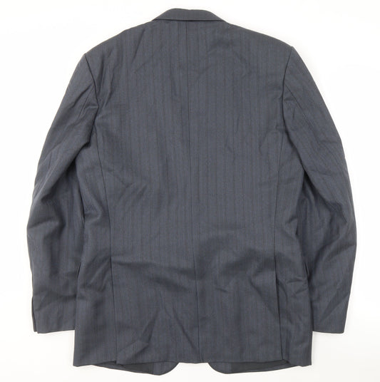 Wellington Men's Grey Striped Blazer 40L
