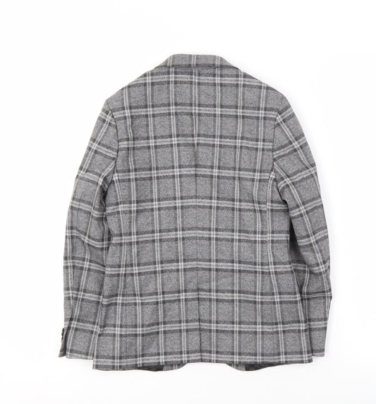 Next Boys Grey Check Suit Jacket 9 Years Slim Fit