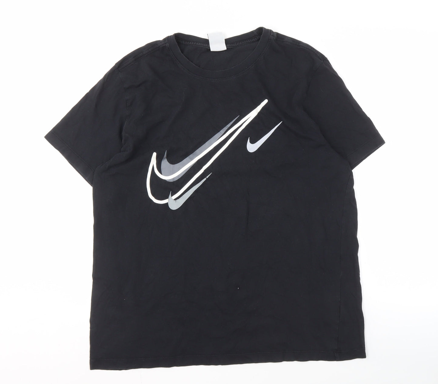 Nike Men's Black XL Crew Neck T-Shirt with Logo