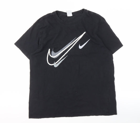 Nike Men's Black XL Crew Neck T-Shirt with Logo