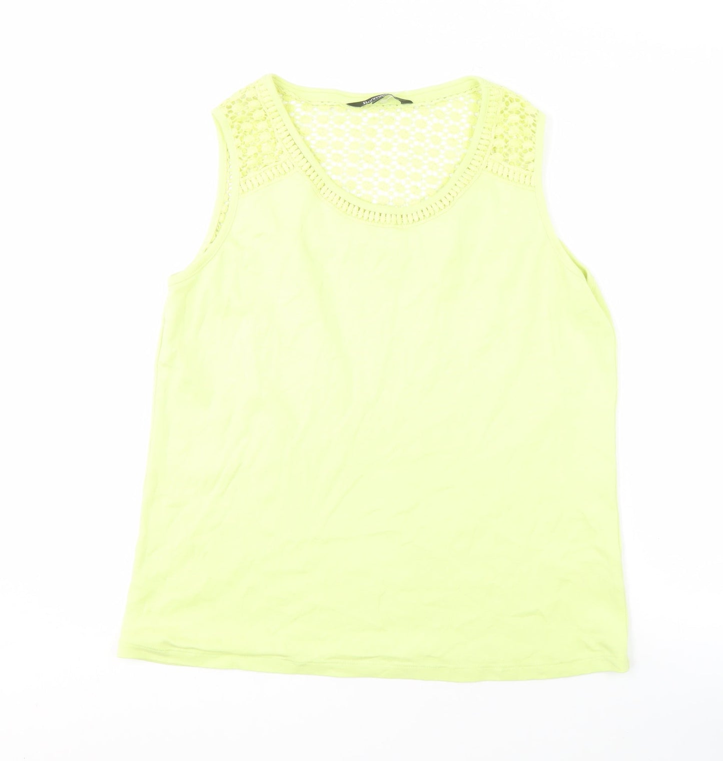 Bonmarché Women's Yellow Cotton Tank Top Size 18