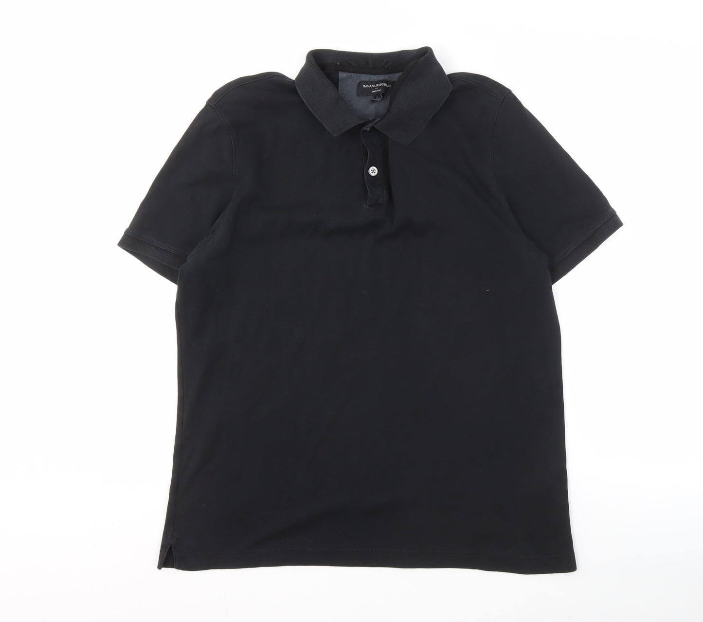 Banana Republic Men's Black Polo Shirt, Size L