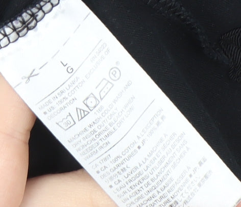 Banana Republic Men's Black Polo Shirt, Size L