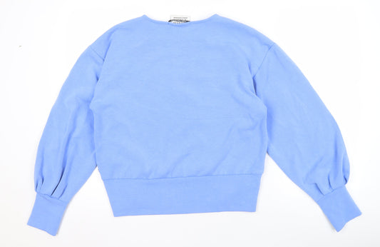 Scotch & Soda Women's Blue V-Neck Top, Size M, Jersey