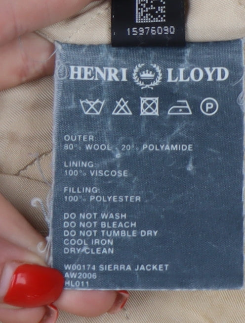 Henri Lloyd Men's Beige Hooded Jacket Size 4