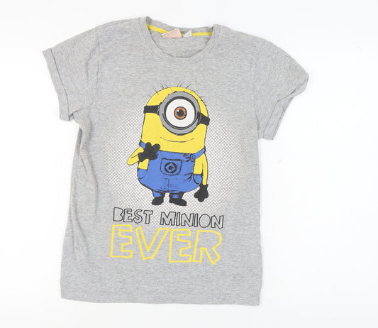 Despicable Me Grey T-Shirt Women’s S Minion Cartoon