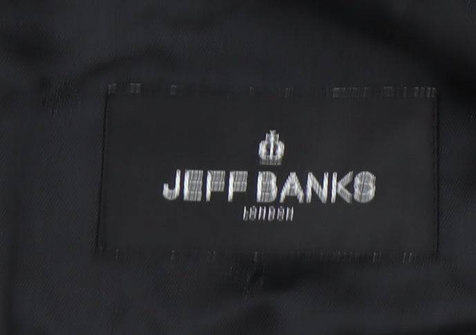Jeff Banks Men's Black Regular Wool Tuxedo Blazer 42R Formal