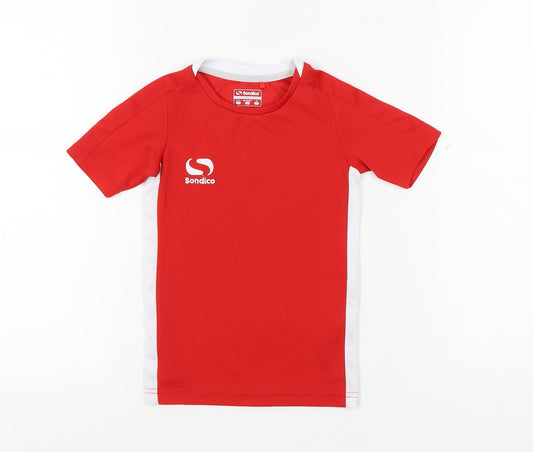 Sondico Boys Red T-Shirt, 3-4 Years, Short Sleeve, Casual Wear