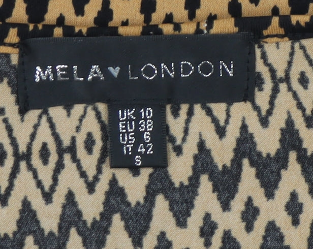 Mela London Women's Multicoloured Cap Sleeve Dress Size 10