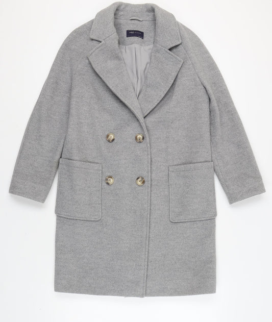 Marks and Spencer Women's Grey Overcoat Size 6