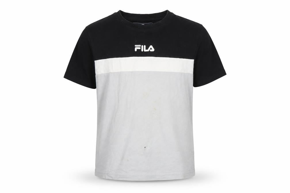 Fila Boys Colourblock T-Shirt 8-10 Years Black Logo