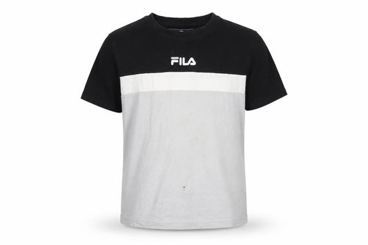 Fila Boys Colourblock T-Shirt 8-10 Years Black Logo