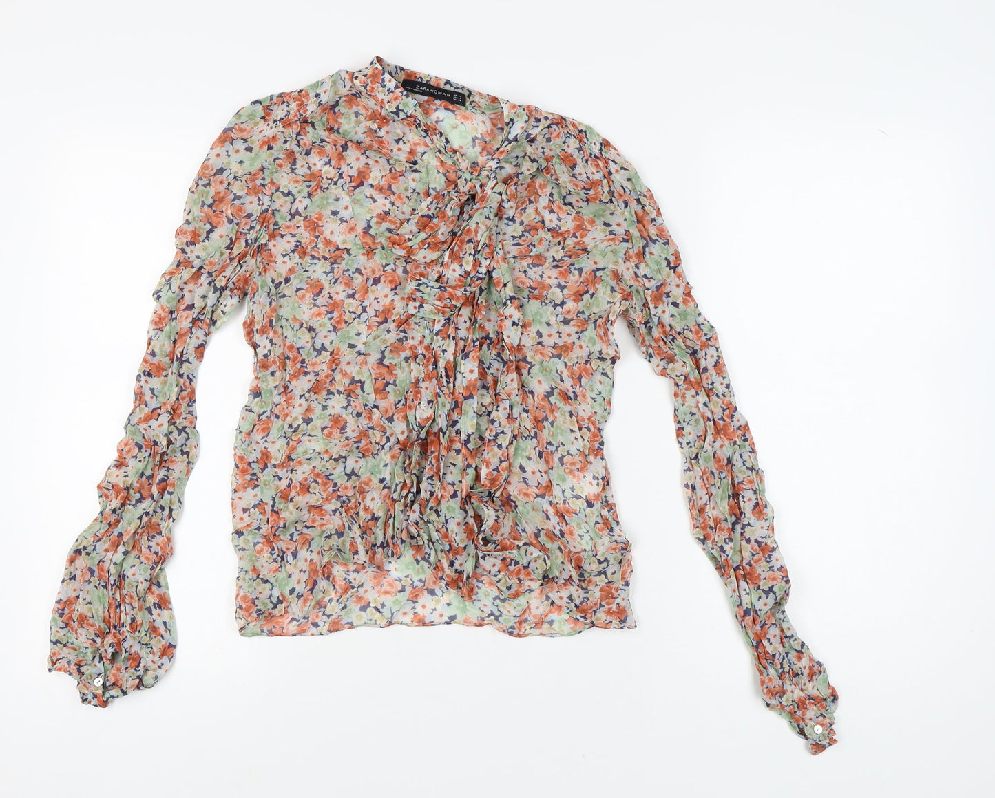 Zara Women Multicoloured Floral Tunic Blouse XS