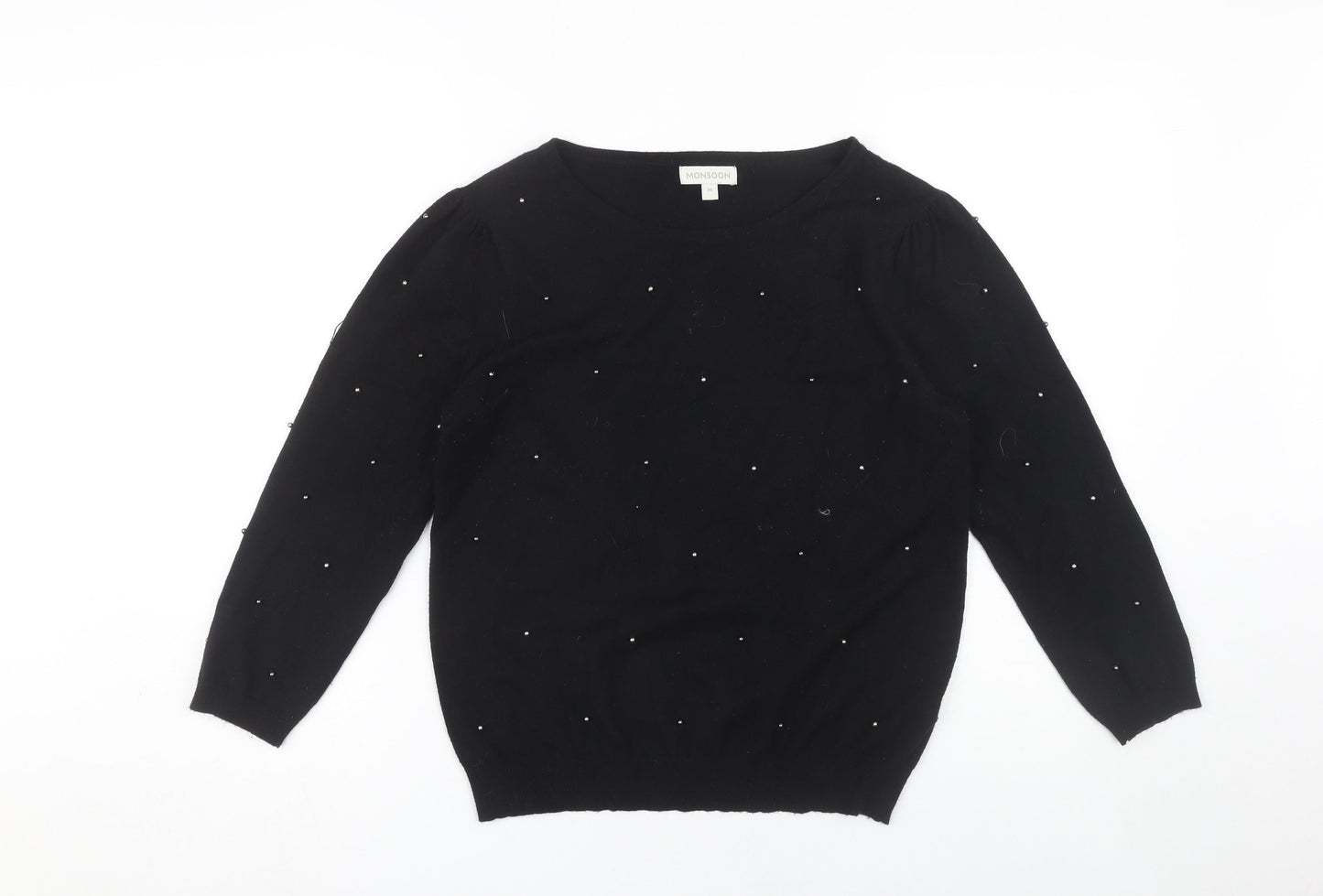 Monsoon Women's Black Beaded Jumper M