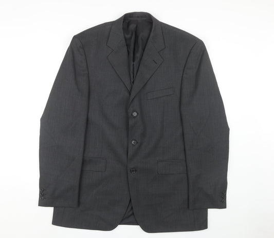 Burton Men's Grey Blazer, Size 42, Long Fit, Formal