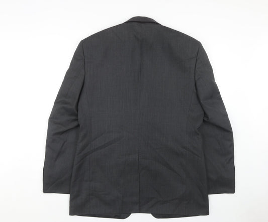 Burton Men's Grey Blazer, Size 42, Long Fit, Formal