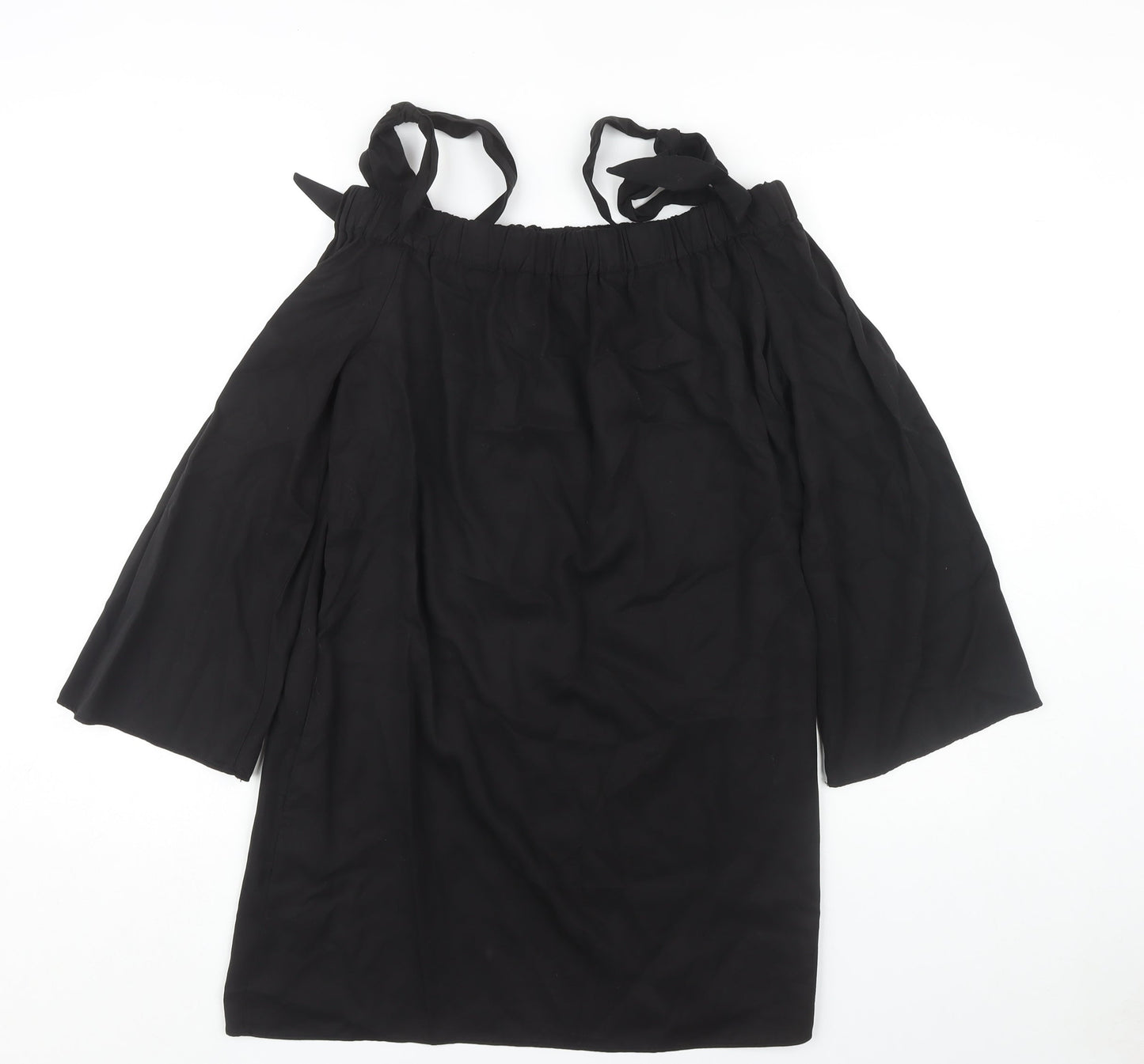 Zara Basic Women's Black Off Shoulder Dress M