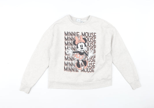 Disney Women's Grey XS Minnie Mouse Sweatshirt