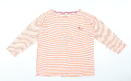 White Stuff Women's Red Striped T-Shirt UK 16