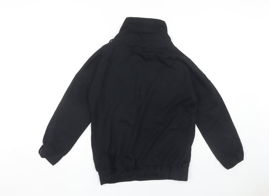 Nautica Girls Black Hoodie Pullover Love Embroidered Size 10-11