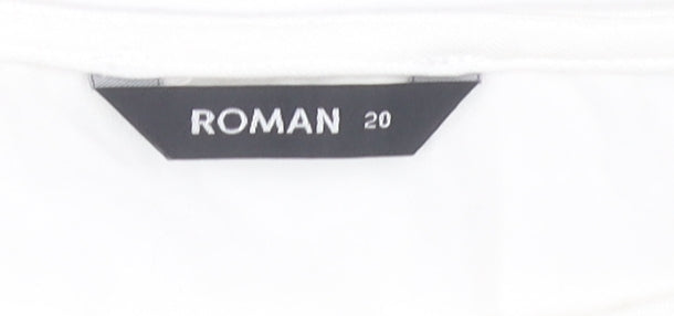 Roman Women's White Blouse Size 20 - Casual Viscose Blend