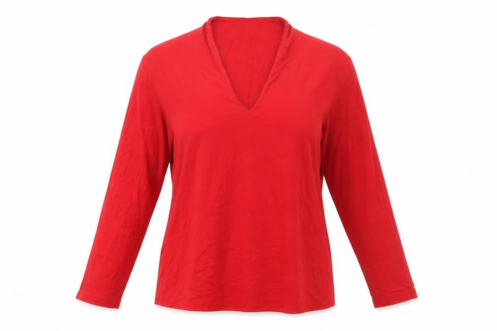 Womens UK Size L Hobbs Red Rayon Blend T-Shirt