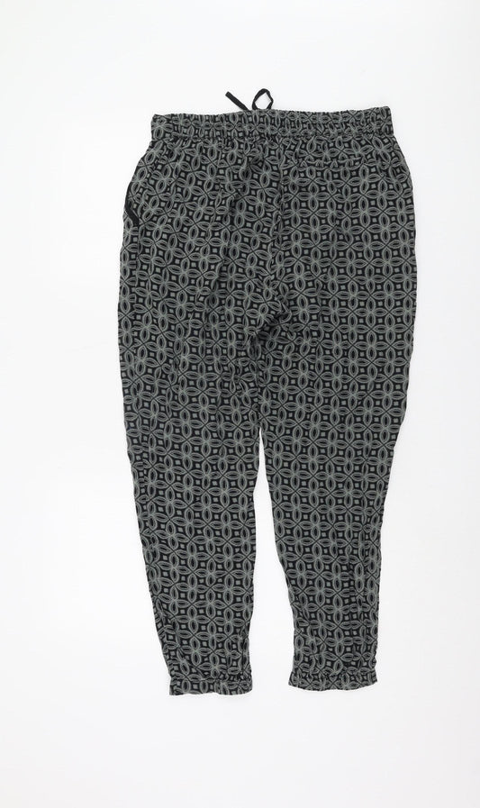 Spirit M&Co Women's Grey Geometric Trousers Size 12